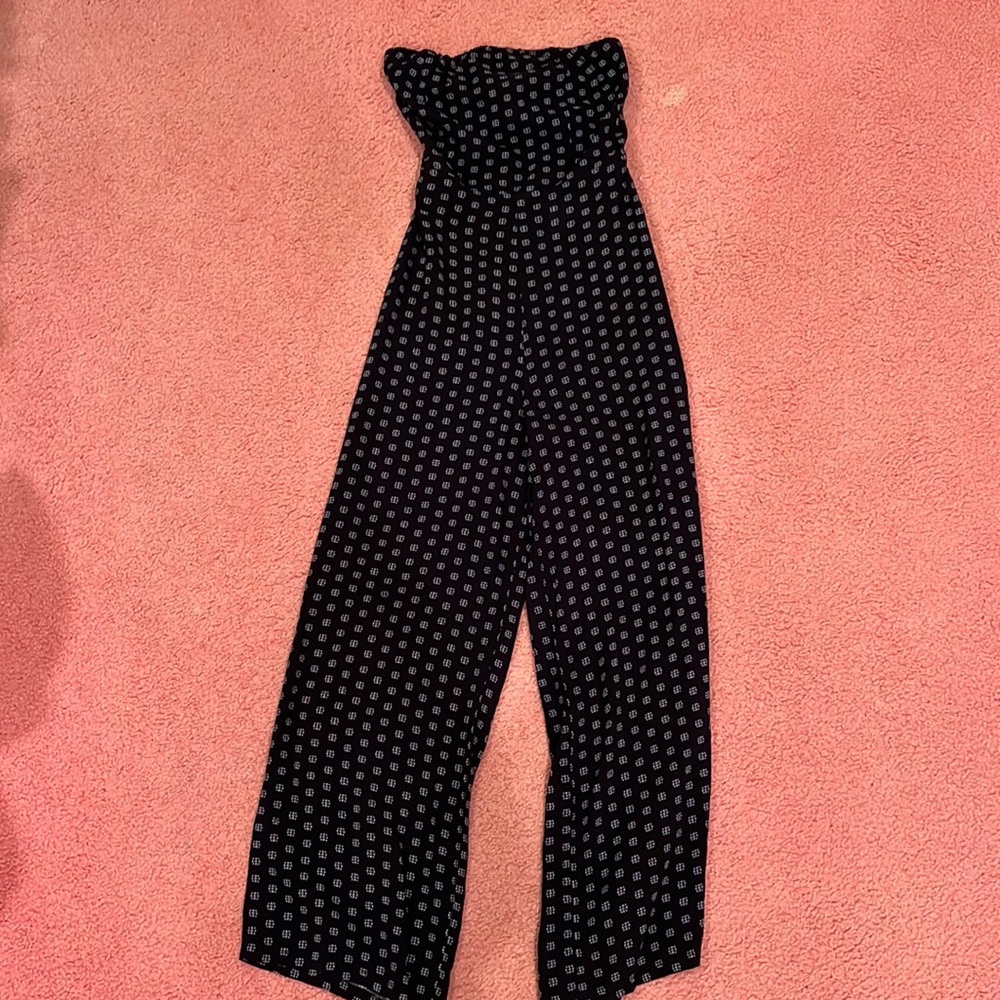 Mimi Chiba Patterned Strapless Jumpsuit